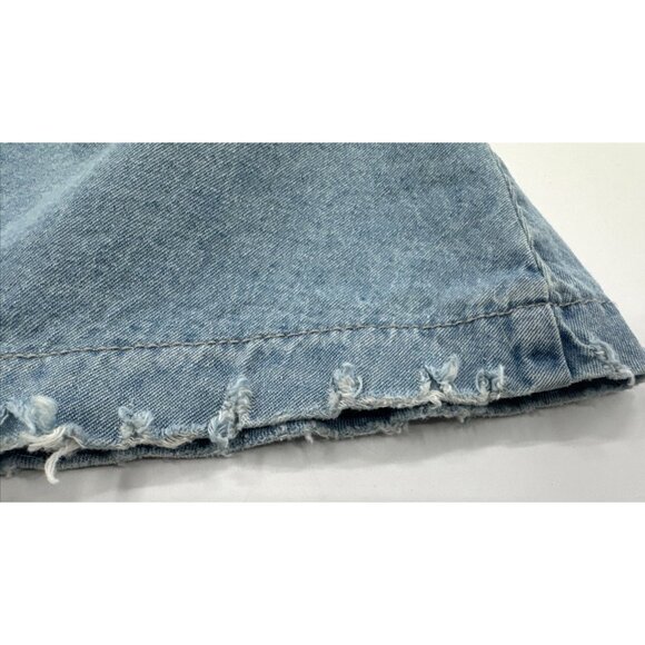 Veveret Denim Shirt Dress Womens Large Blue Pleated Button Boho Western Concert - Picture 7 of 13